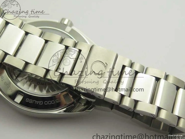 0228 FlexibleFit Aqua Terra 150M SS VSF 1:1 Best Edition Black Wave Textured Dial RG Hand on SS Bracelet A8500 Super Clone 8032